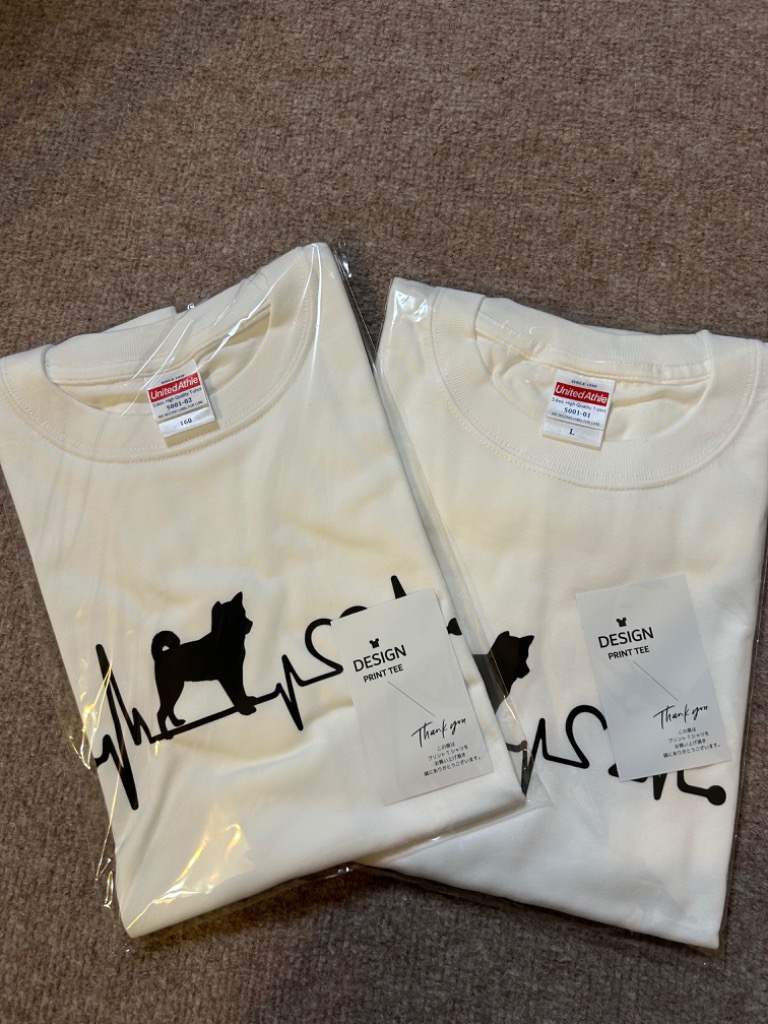 Tシャツ 半袖 柴犬 豆柴 黒柴 犬 ペット 愛犬 ハート メンズ