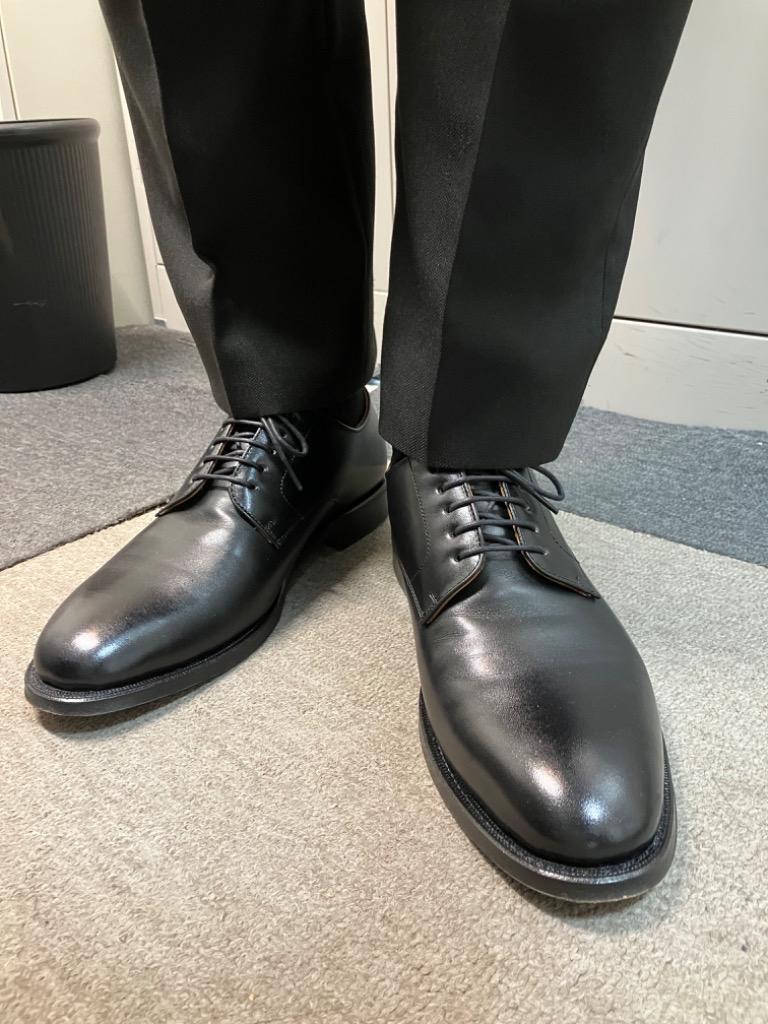 日本製グッドイヤーウエルト紳士靴 ショーンハイト 外羽根プレーントウ（SH111-4）革底 黒