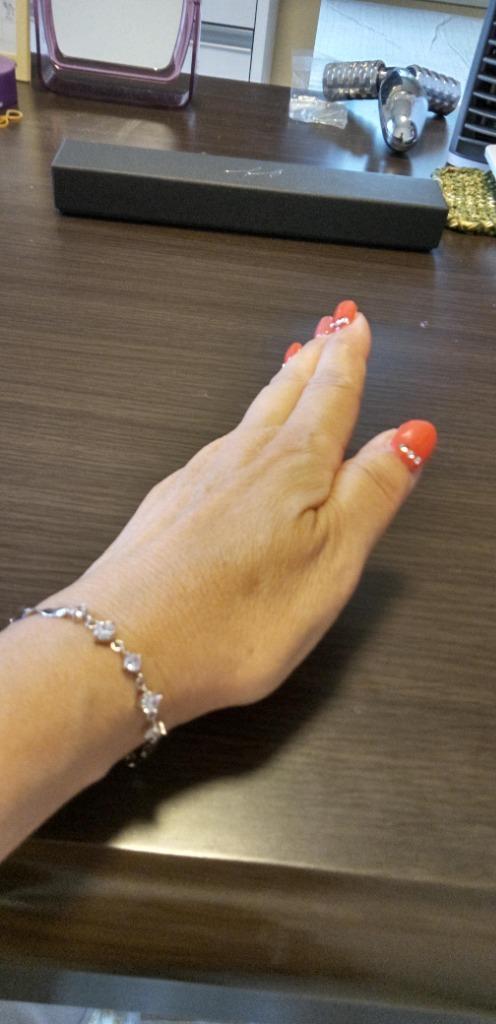 gulamuJewelry 豪華5粒ブレスレット プラチナ仕上げ 美品 gulamu jewelry ブレスレット レディース 豪華5粒 プラチナ