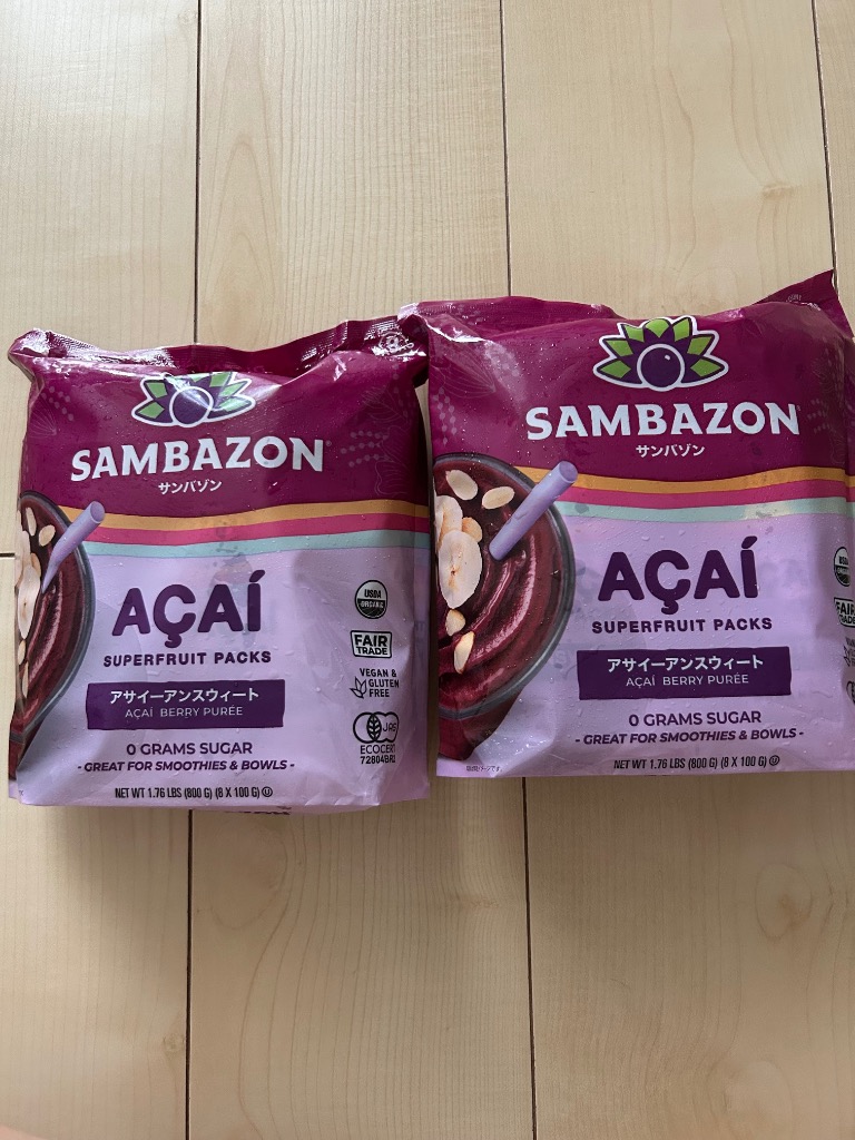 アサイー サンバゾン 無糖タイプ （冷凍） 100g×8個パックを6