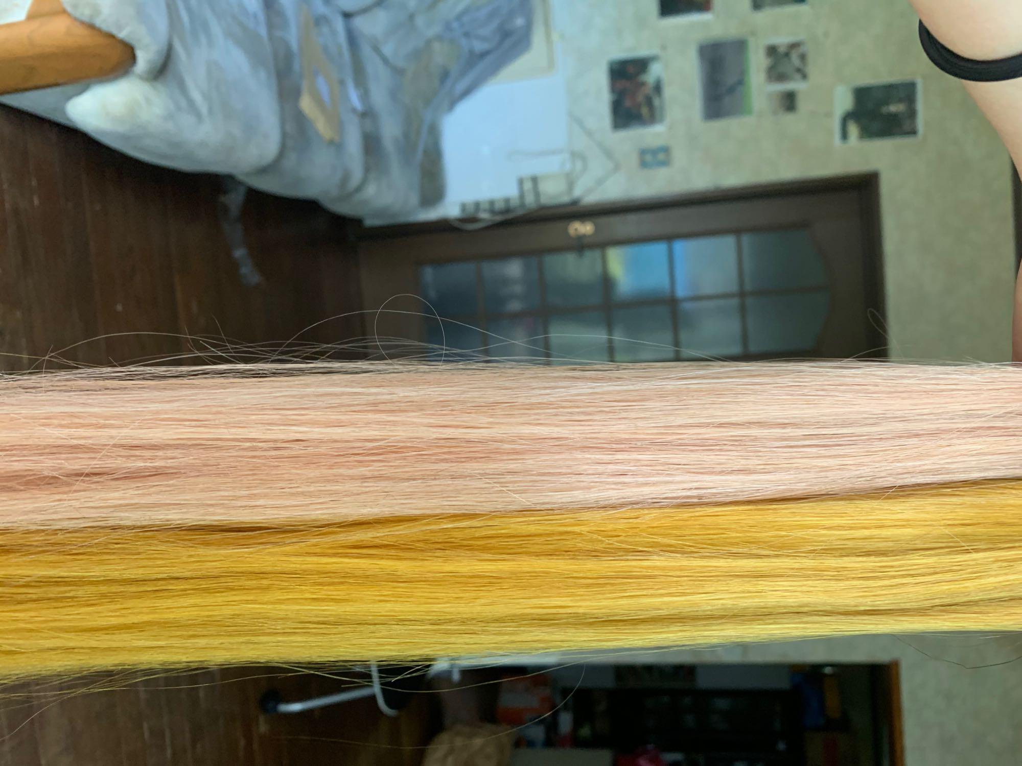 人毛 エクステ 髪 最高級人毛 100% 60cm イエロー(100g) BULK 人毛 エクステ 髪 最高級人毛 100% 60cm イエロー(100g) BULK