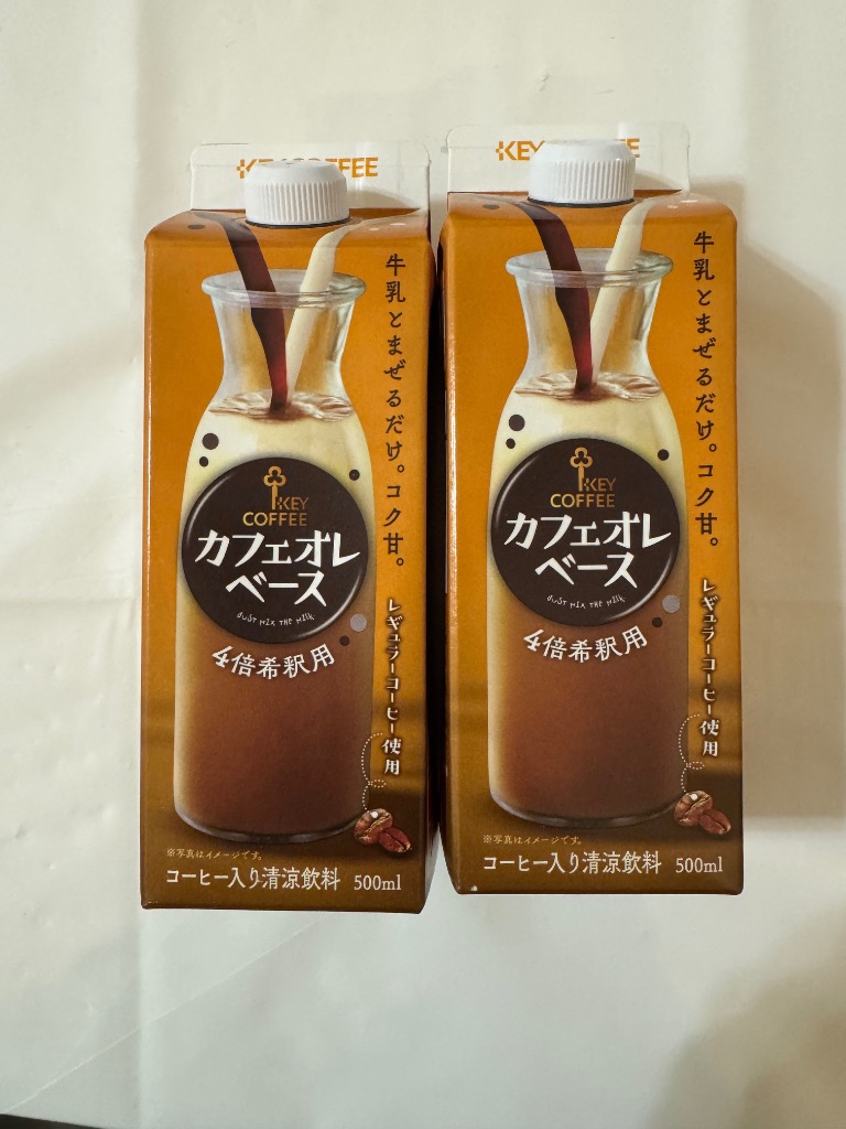 KEY COFFEE キーコーヒー カフェオレベース 500ml×6本セット 4倍