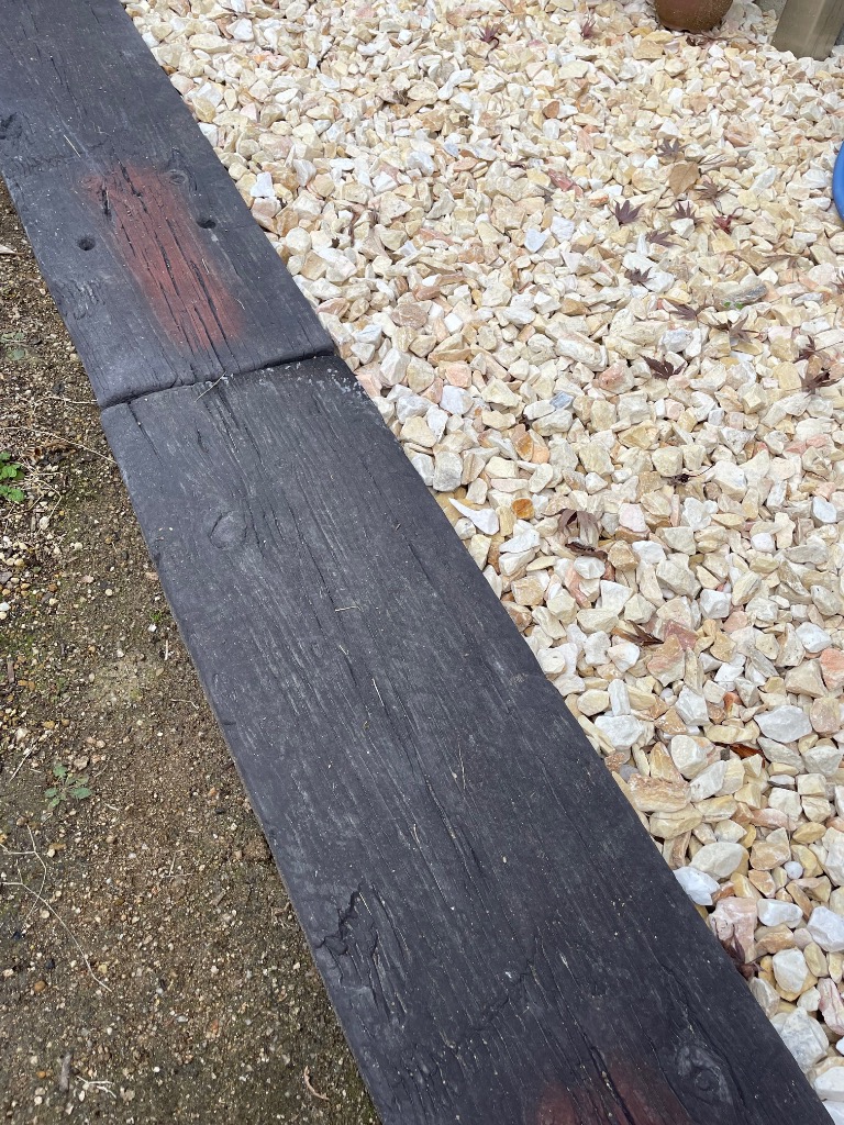 コンクリート 枕木 ストーン枕木 90cm×22.5cm×4cm グレー 3226719 送料