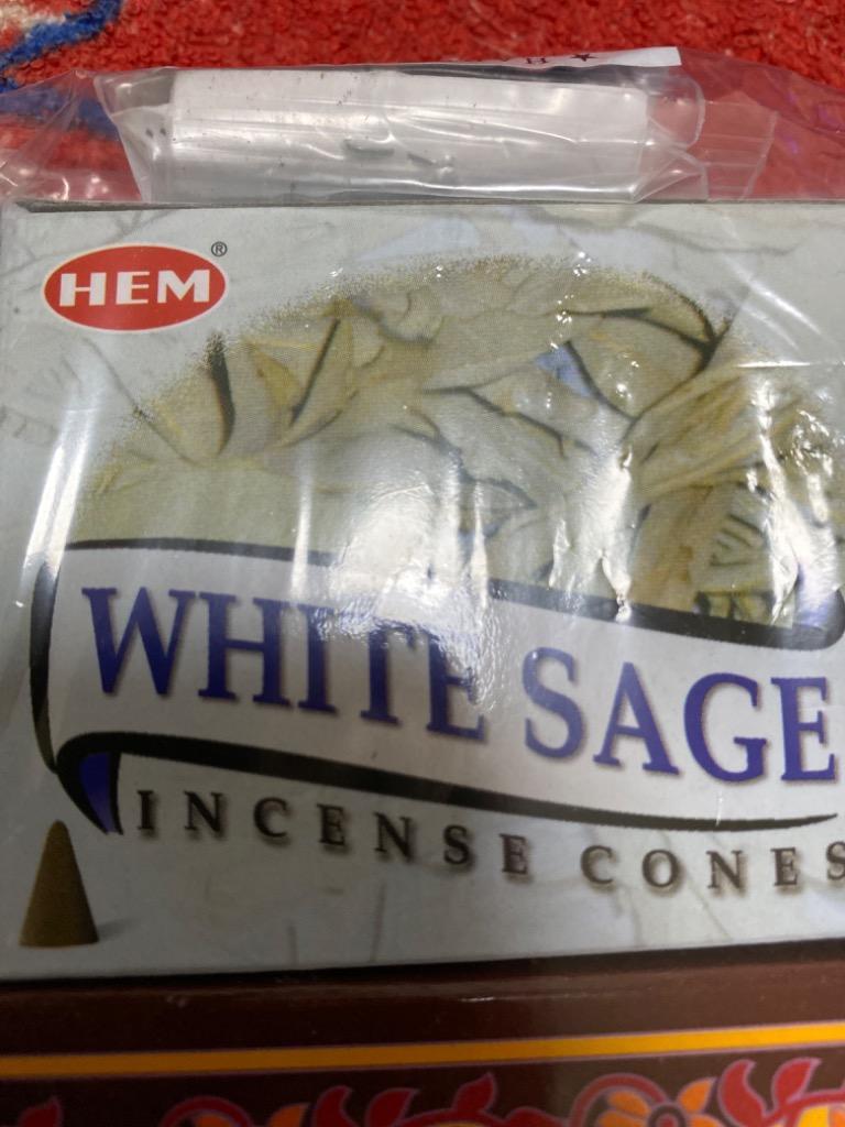 話題の行列 お香 ホワイトセージ香 コーン HEM WHITE SAGE CORN 浄化