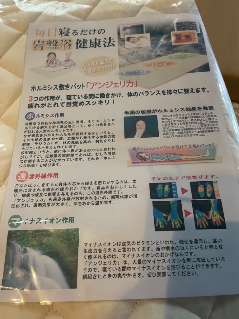 ホルミシス 敷きパット アンジェリカ 只今店長のお薦め