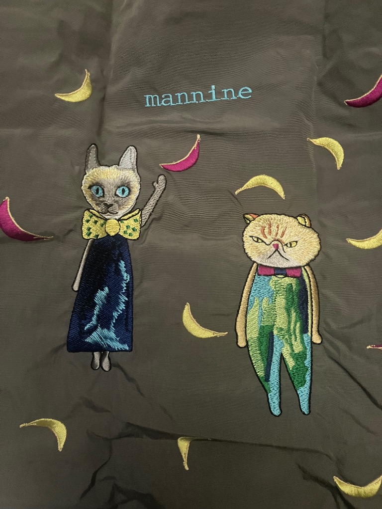 マンナイン エコバッグ / 刺繍エコバッグ 全6種 mannine 岸本