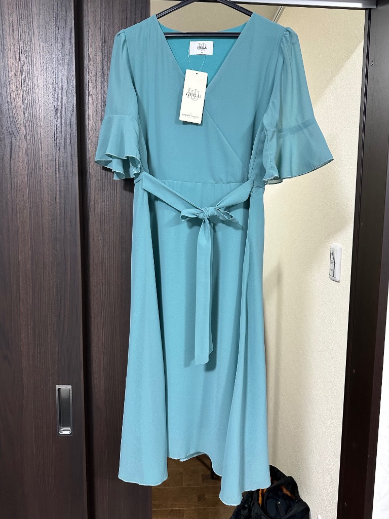 HUG.U ワンピース 結婚式 ロングワンピース シフォン パーティー