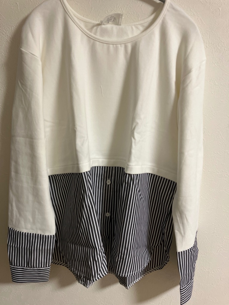 HUG.U カットソー レイヤード トップス レイヤードシャツ 付け裾