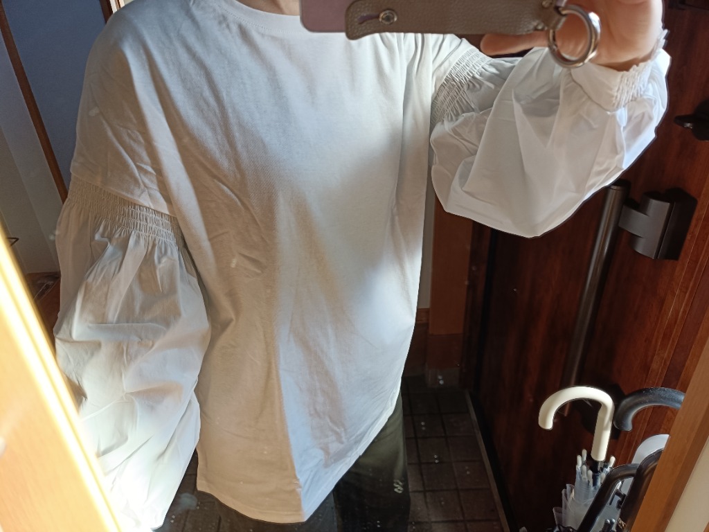 HUG.U トップス レディース ブラウス カットソー ロング Tシャツ