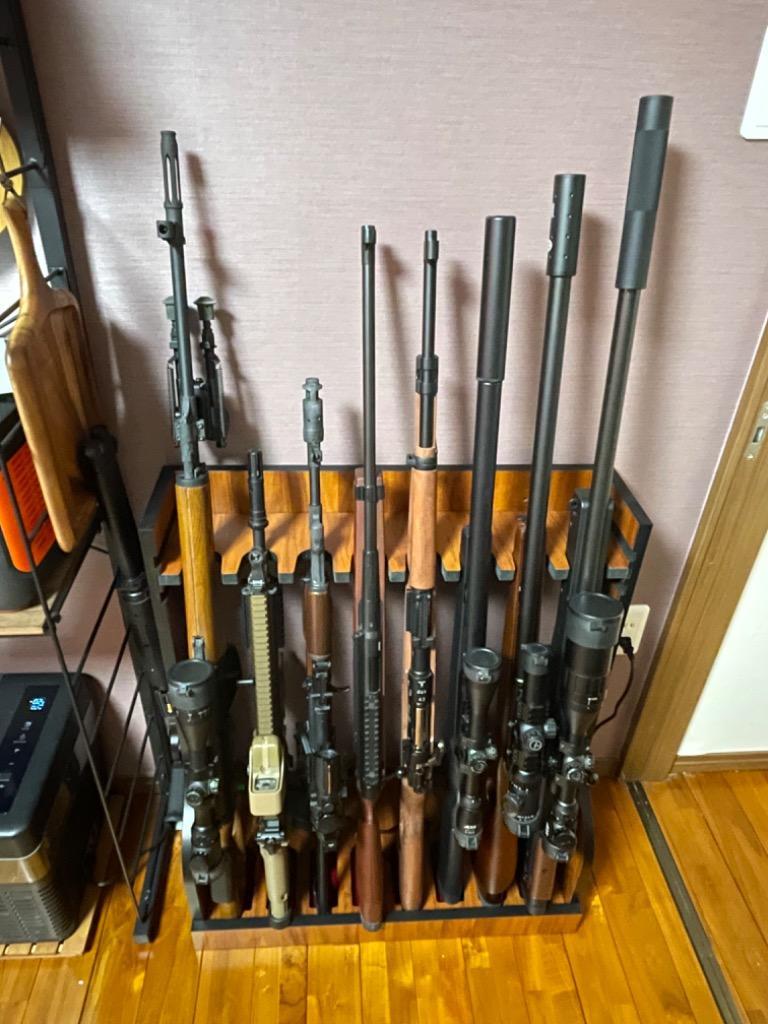 SAA ライフル用リアルウッドガンラック 8丁掛け (日本語組立説明書付属