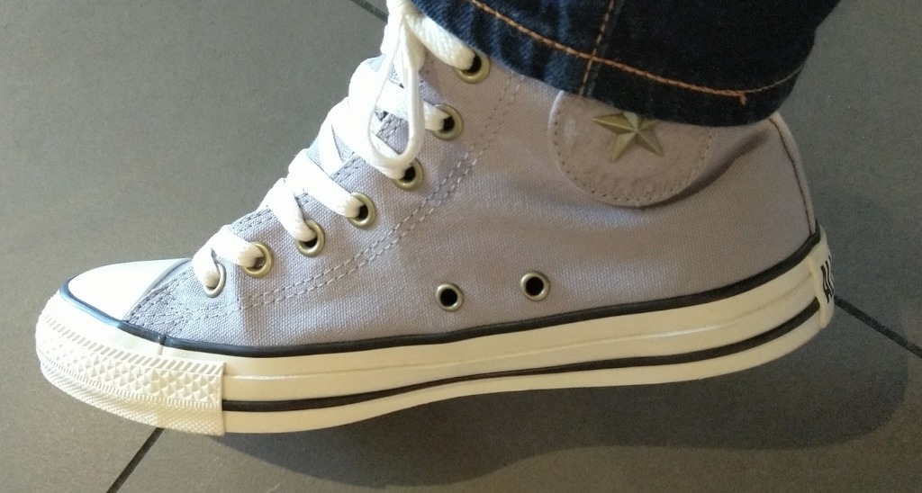 コンバース オールスター R バックジップ HI グレー ベージュ CONVERSE 2024秋冬新作 コンバース オールスター スタッズパッチ