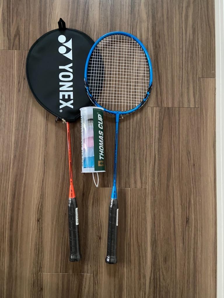 バドミントン ラケット ヨネックス 2本セット ガット張り上げ済 2本組 シャトル4個付き badminton racket YONEX