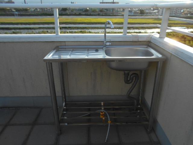 流し台 ステンレス製 蛇口水栓付き 蛇口左右に付けれる 屋外 簡易式