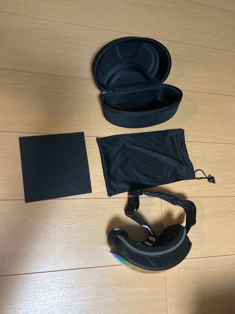 スキーゴーグル 球面レンズ フレームレス スノーゴーグル 広角