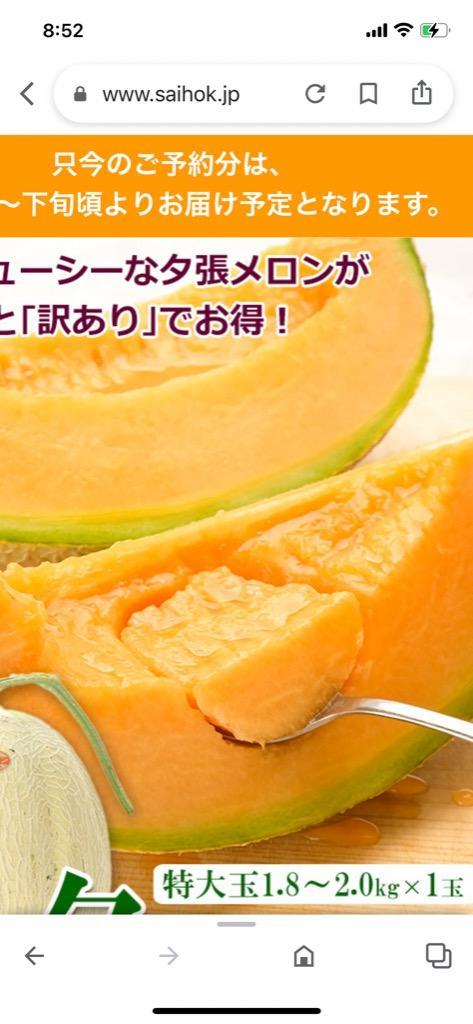 夕張メロン 共撰 (共撰 秀品 約2kg×2玉) / メロン ギフト 2玉