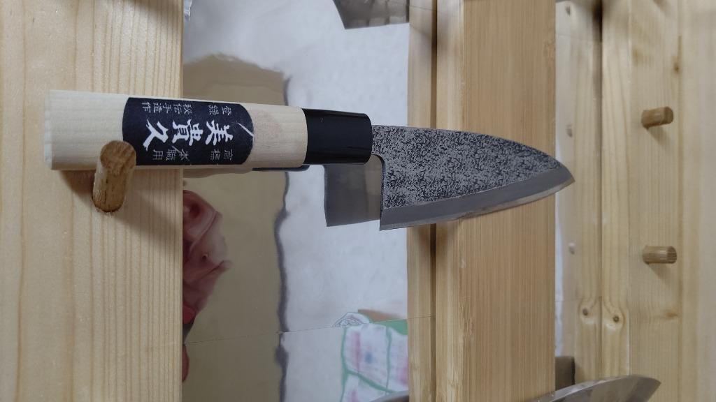 美貴久 小出刃包丁 片刃 120mm 白紙2号 鋼付 槌目仕上げ 日本製