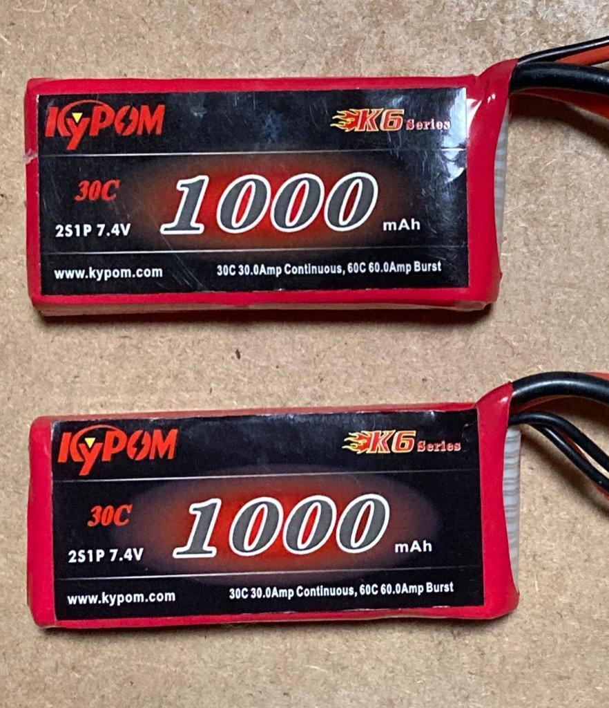 Kypom K6 7.4V 1000mAh 30C60C リポ バッテリー :a2711012:ホビーショップ青空 - 通販 -  Yahoo!ショッピング