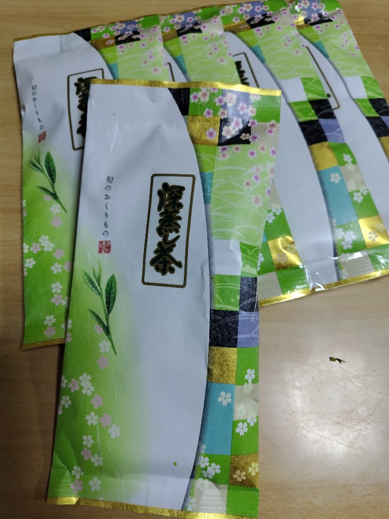 2026年産 緑茶深蒸し茶100g 5本 令和8年産（1番茶新芽農薬を散布し