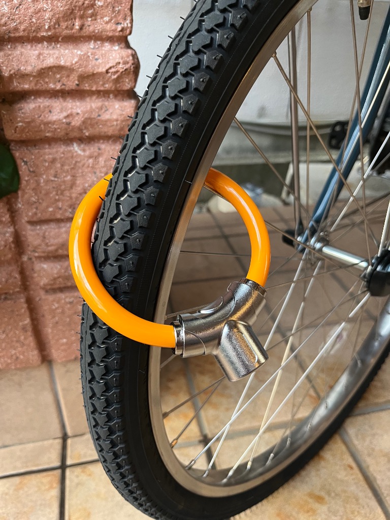 訳アリ OUTLET／ 自転車 鍵 ワイヤーロック 自転車の鍵 サドルロック 