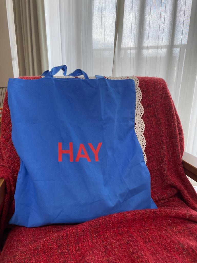 当日翌日配送 正規品保証 HAY デンマーク トートバ ッグ ブルー 赤ロゴ