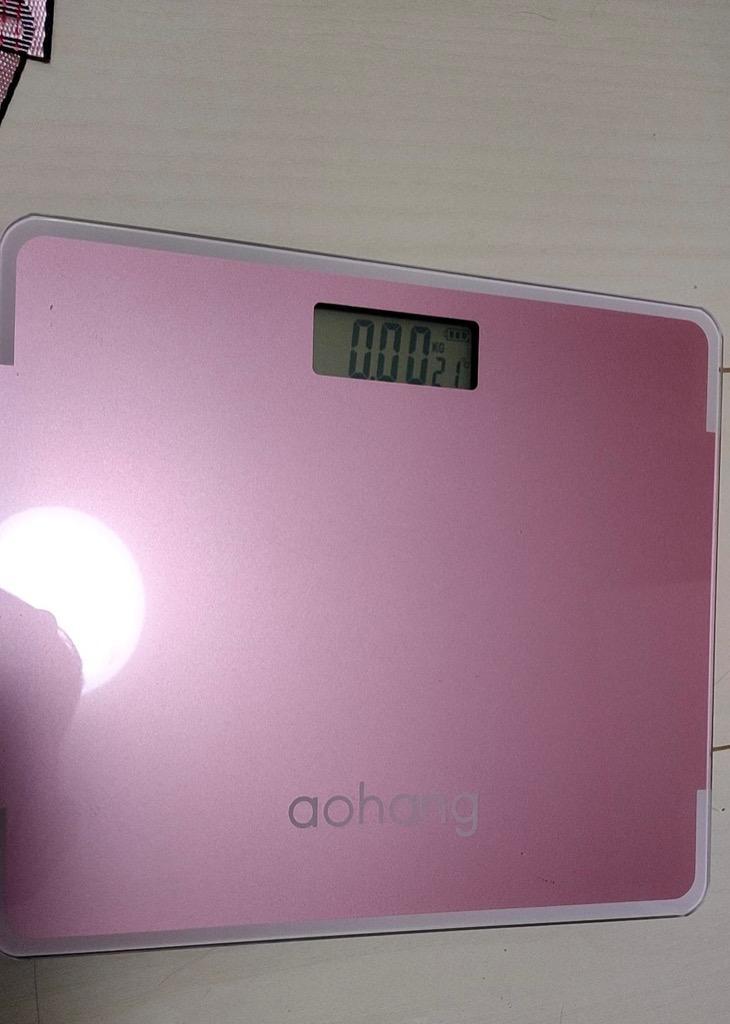 体重計 デジタル体重計 簡単測定 のるだけ 自動測定 自動オフ ピンク 通販