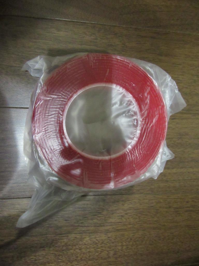 超強力テープ 防水/透明タイプ 10m×25mm 抜群の粘着力 目立たない 万能クリアテープ 荷物梱包 パーツ取り付け補強 整備 固定 接着 DIY  ◇ 両面テープ 幅25mm 赤 :20170914-tape25aka:i-shop7 - 通販 - Yahoo!ショッピング