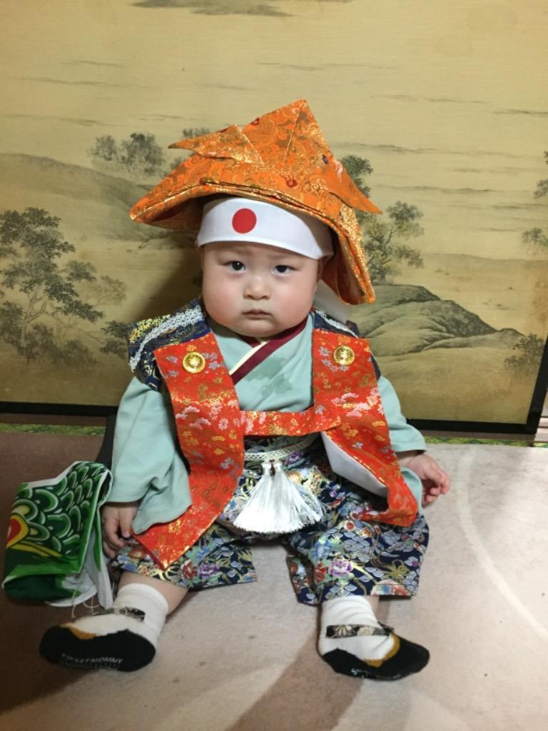 五月節句　烏帽子付き　羽織り 楽天市場】五月人形 着用 陣羽織＋烏帽子セットA 【金襴・宝箱