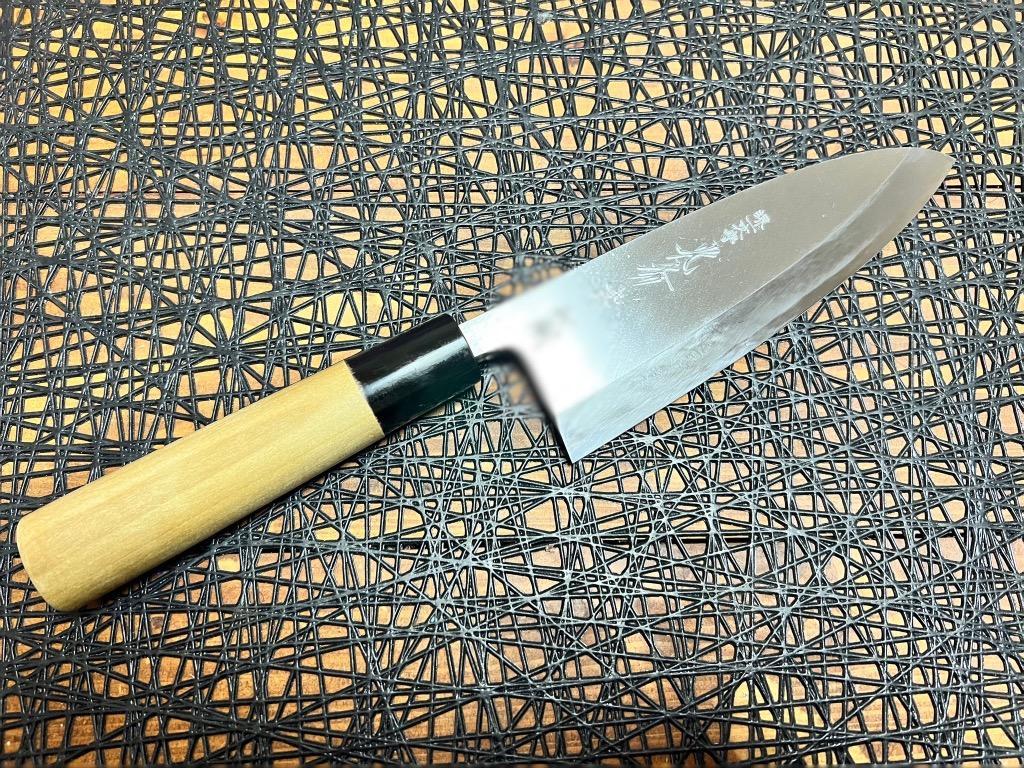 包丁 堺一文字光秀 白鋼 霞研 出刃包丁165mm【名入れ即日可能
