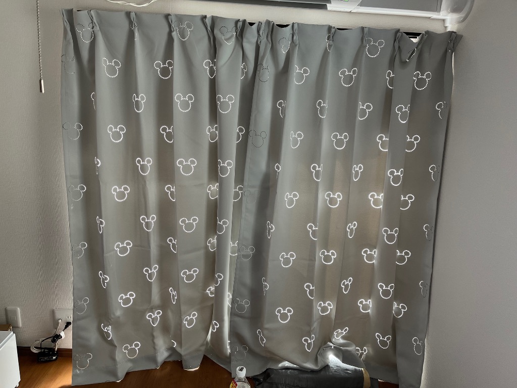 カーテン 100cm幅×178cm丈 2枚組 ディズニーカーテン ミッキーマウス