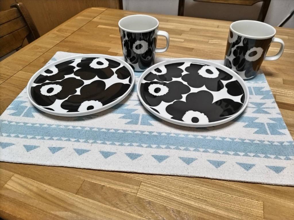 マリメッコ ウニッコ マグカップ 250ml ＆ プレート 20cm ペアセット ブラック marimekko UNIKKO aamiaissetti  :32000199:イデールヤフーショップ 通販 