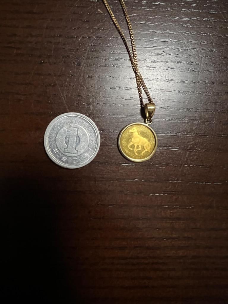 【24金】純金1/25oz ペンダントトップ 24金コイン トップ ペンダントトップ ペンダントヘッド