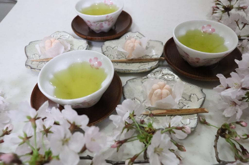 煎茶碗 湯のみ 汲出し 桜煎茶茶碗 5客組 湯呑 湯呑み 湯飲 湯飲み