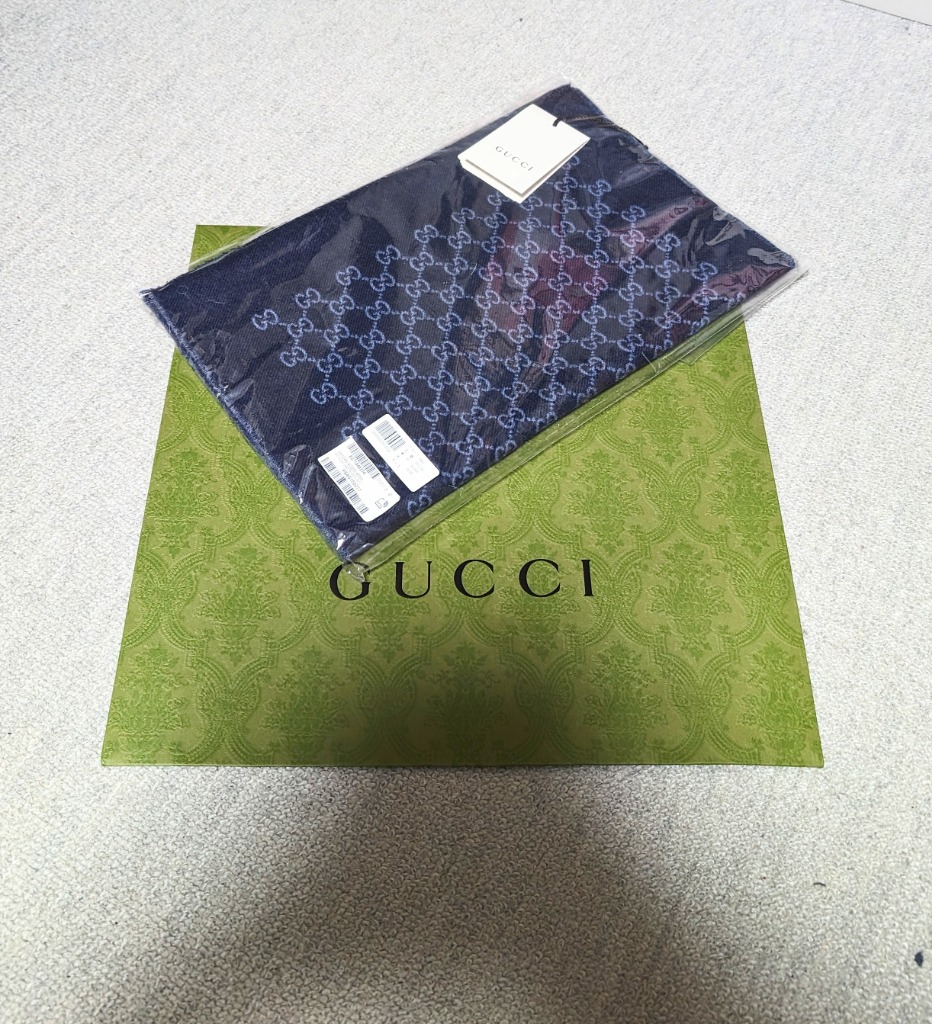 SALE グッチ/GUCCI ストール メンズ マフラー PERWINKLE/SKY BLUE