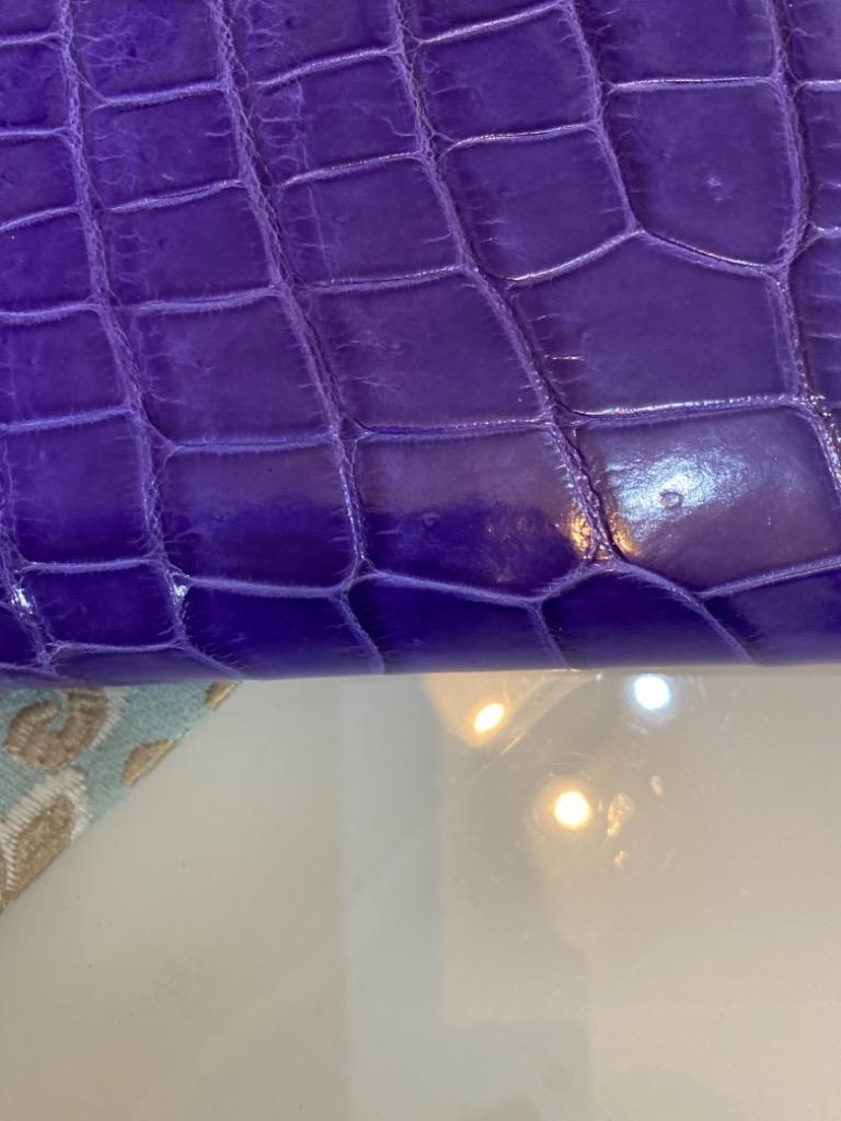 クロコダイル 財布 パープル ラベンダー No505 シャイニング