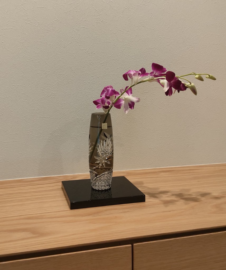 KAGAMI 江戸切子 カガミクリスタル 一輪挿 花瓶 お祝い 御礼
