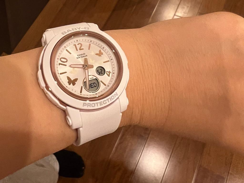 カシオ BABY-G 蝶デザイン バタフライダイアル 腕時計 ホワイト
