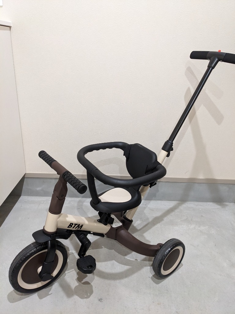 BTM 子供用三輪車 5in1 セーフティーガード&ベルト付き キック