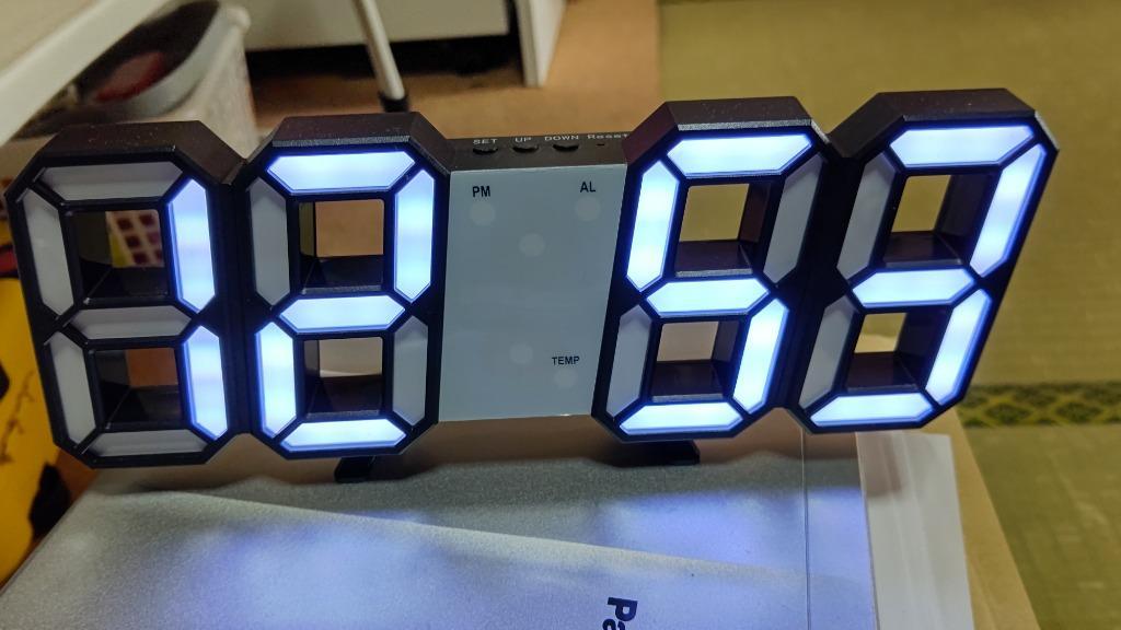 LED デジタル時計 置き時計 壁掛け 掛け時計 卓上 3D レディース メンズ