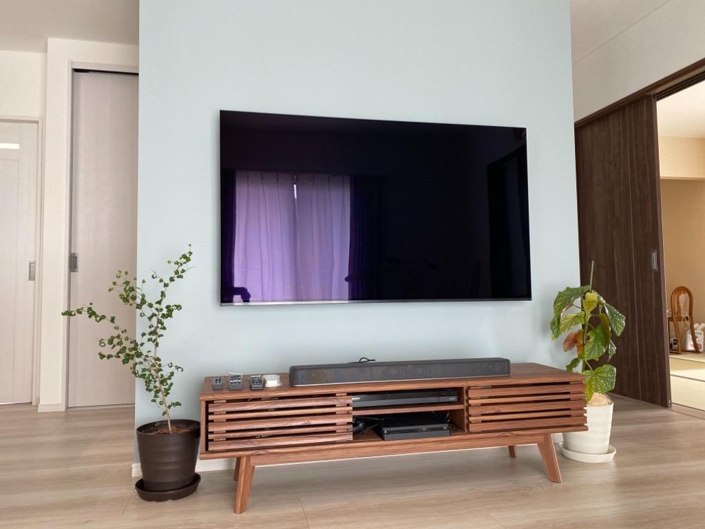 RASIK Curven 伸縮テレビボード 引き出しタイプ（ブラウン/茶/BR