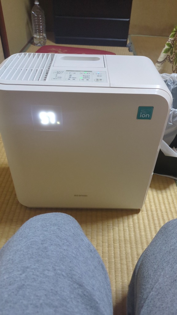 IRIS OHYAMA 加湿器 おしゃれ 気化ハイブリッド式加湿器500ml