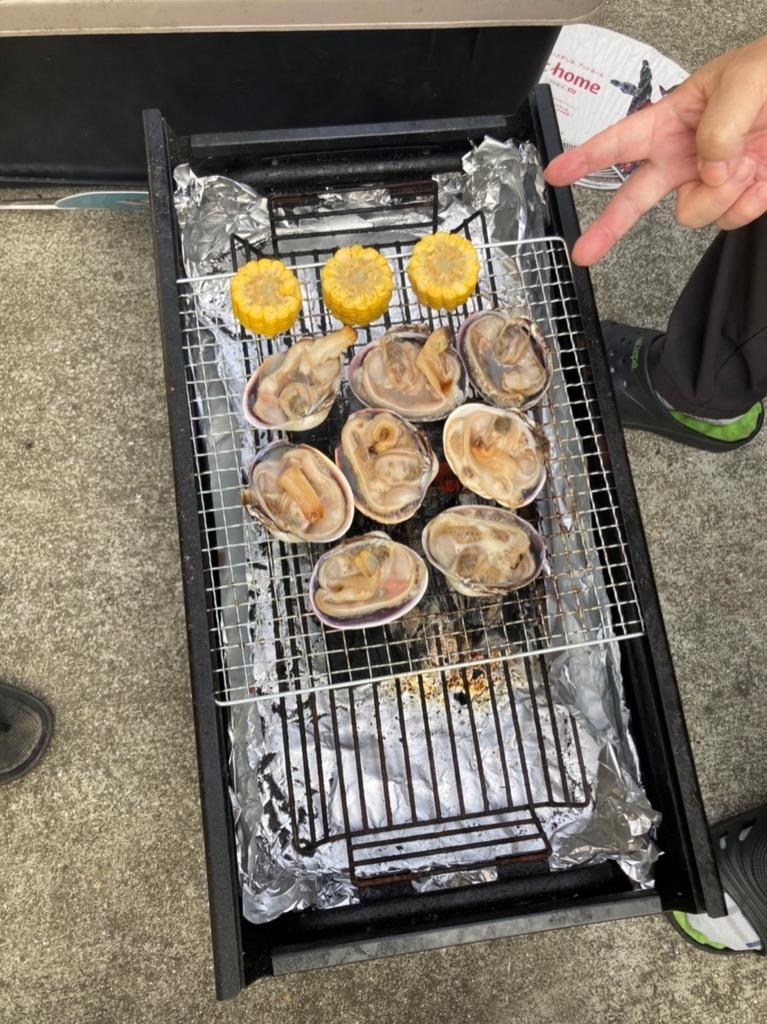 アワビ付海鮮BBQセット（アワビ4個サザエ4個大アサリ4個）[魚介類