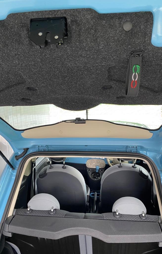 FIAT フィアット 500 リアゲート用レザーストラップ (ブラック
