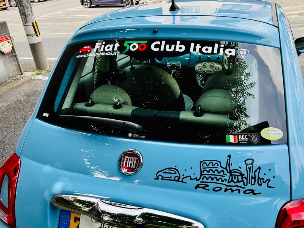 フィアット FIAT 500 CLUB ITALIAロゴステッカー(切文字タイプ/ウィンドウ用) :17383:イタリア自動車雑貨店ショッピング -  通販 - Yahoo!ショッピング