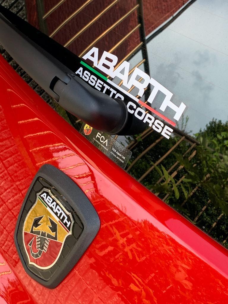 アバルト（ABARTH） ASSETTO CORSEロゴステッカー(切り文字/ホワイト