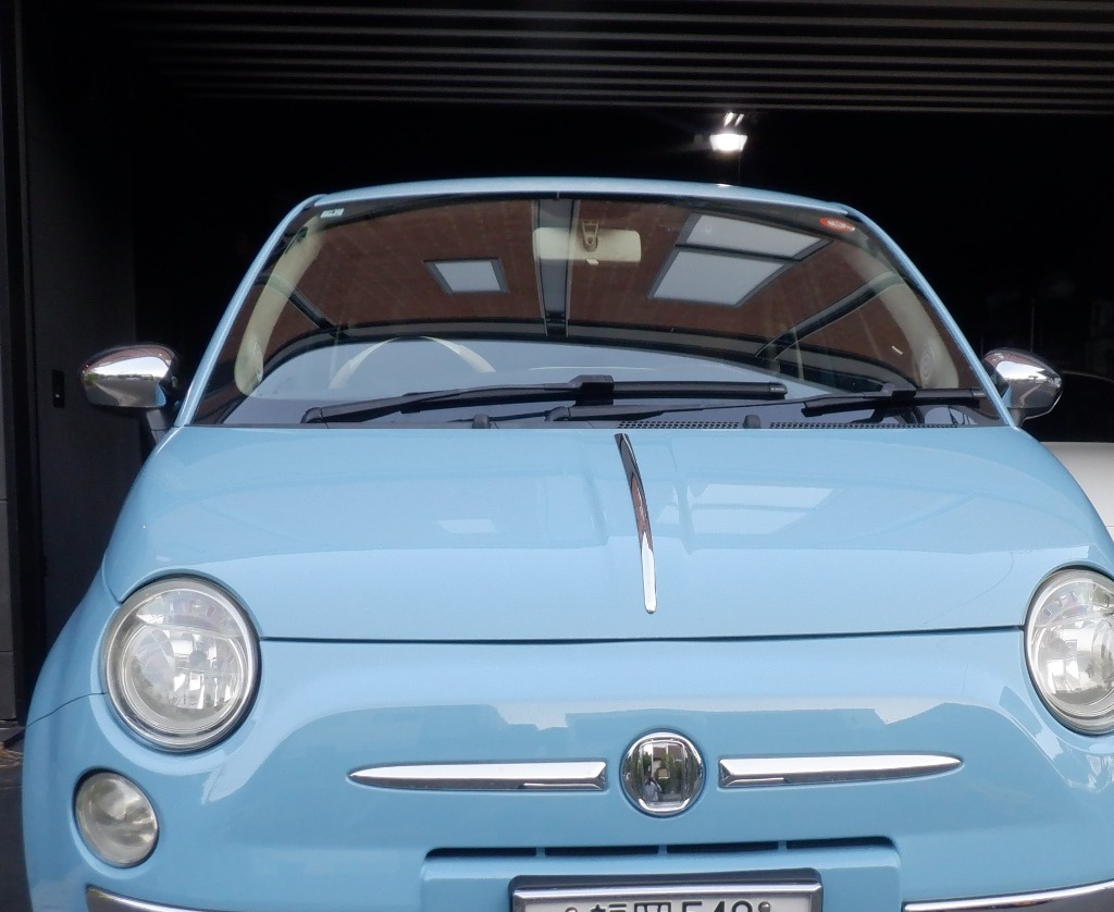 フィアット500　ボンネット　モール　メッキモール　純正オプション FIAT純正500ボンネットクロームライン : イタリア自動車雑貨店