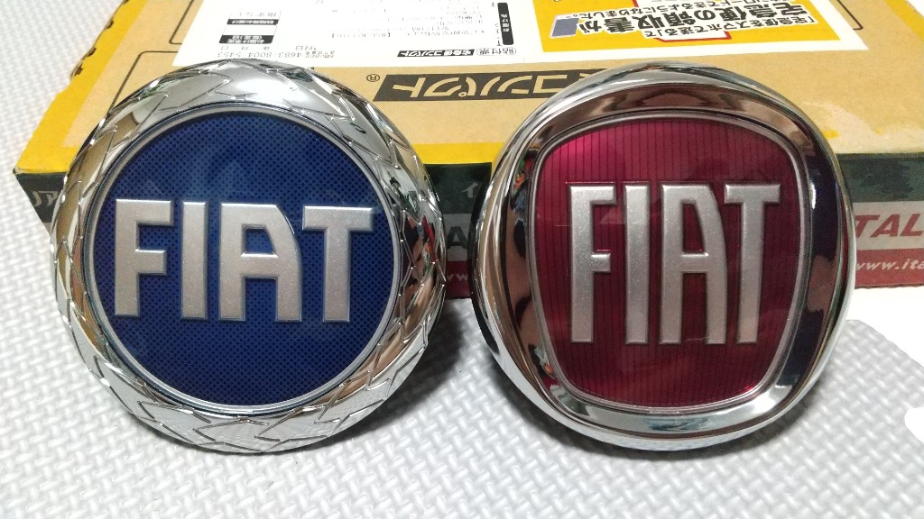FIAT フロント リア エンブレム セット 純正 新品 フィアット FIAT フィアット純正 500 Anniversarioエンブレムセット