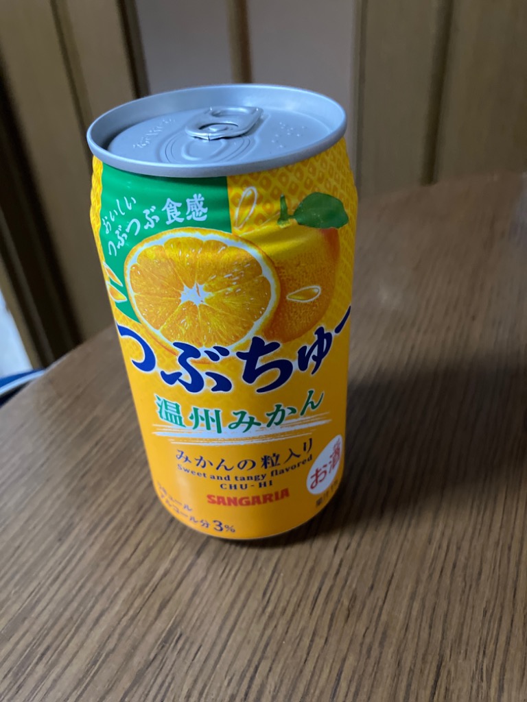 サンガリア つぶちゅー もも340ml缶×2ケース（全48本） 送料無料