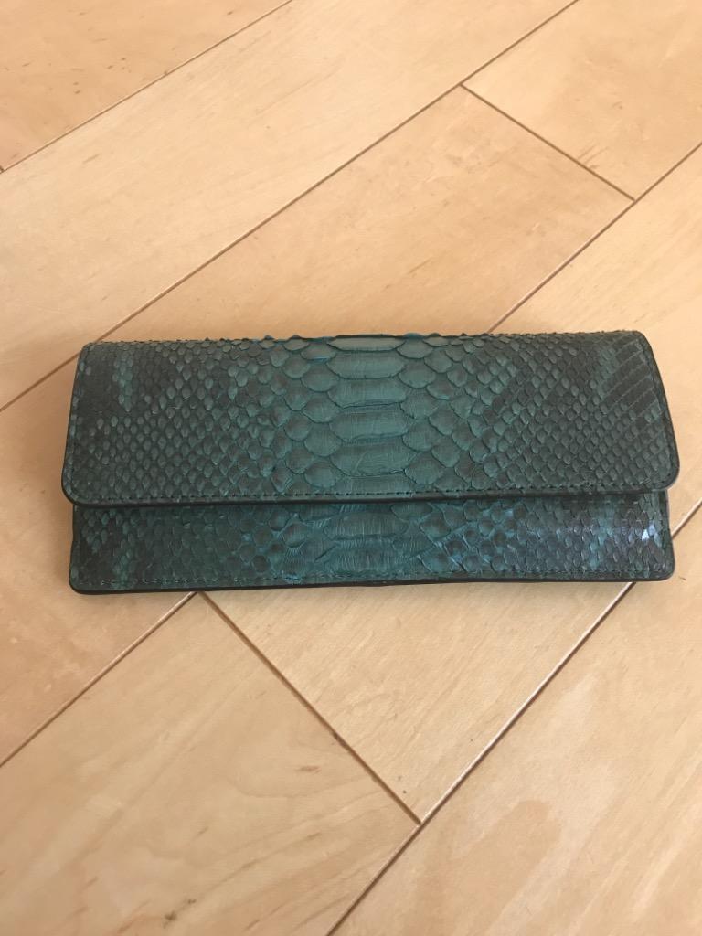 sankyo shokai 長財布 レディース パイソン 本革 かぶせ 薄い
