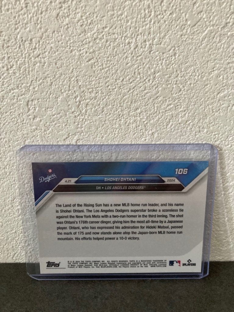 106【大谷翔平/ドジャース】2024 MLB TOPPS NOW [2024.4.21] MLB