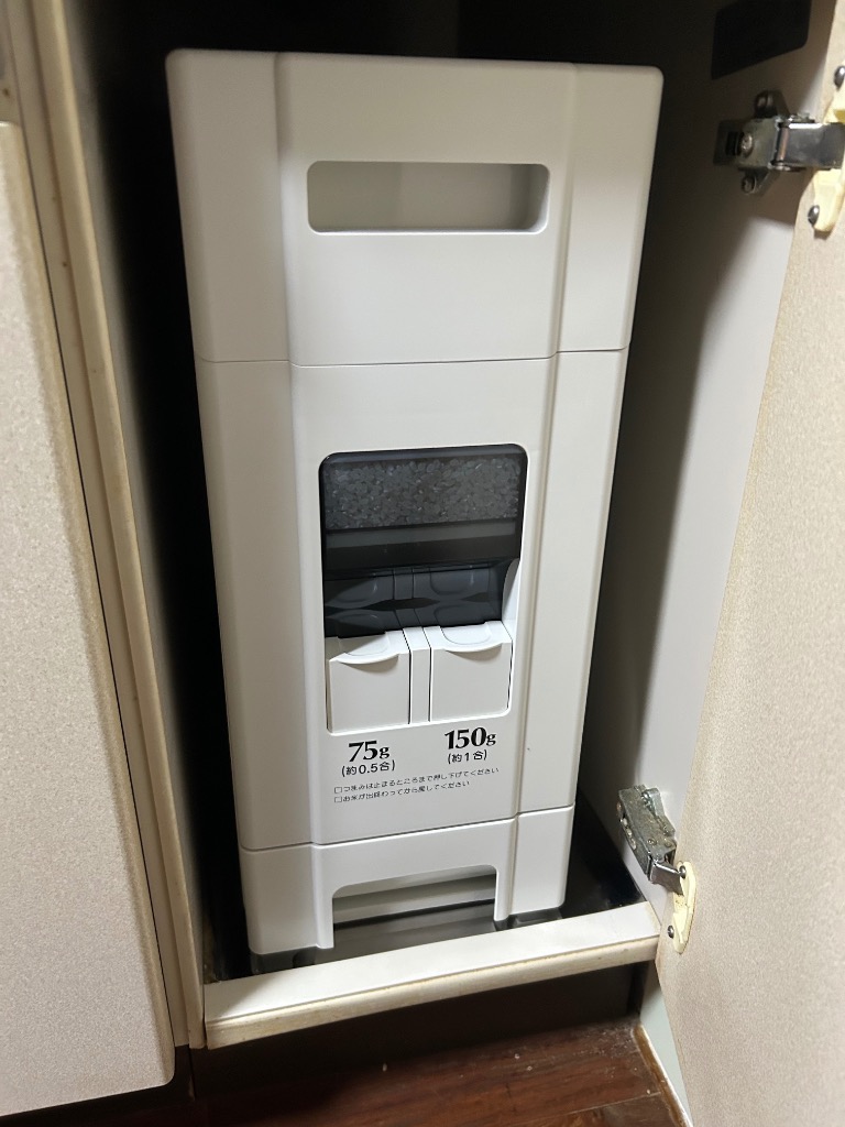 【未使用品】TOTOキッチン　SAMICK　計量式米びつ　12kg TOTOキッチン SAMICK 計量式米びつ 12kg （計量米びつ ホワイト